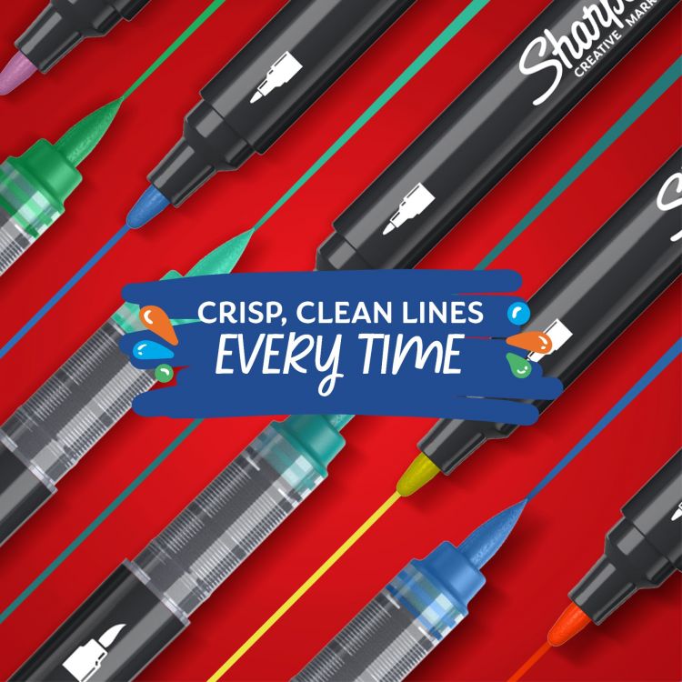 Sharpie Creative Marker Acrylic Paint Bullet Tip Pack of 12 - Image 4