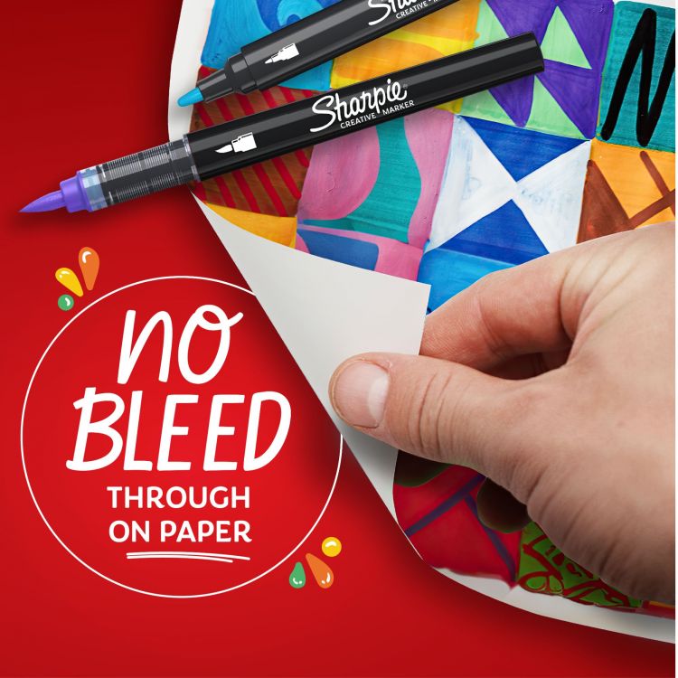 Sharpie Creative Marker Acrylic Paint Bullet Tip Pack of 5 Assorted Colours - Image 5