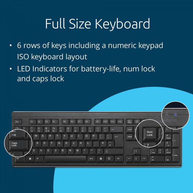 Kensington K75561UK KB150 EQ Wireless Keyboard - Image 2