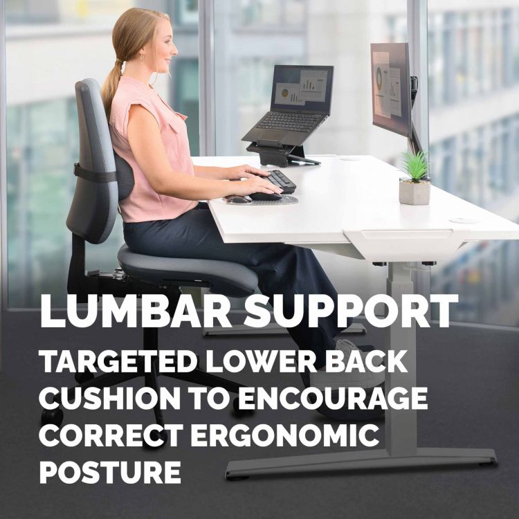 Fellowes Breyta Lumbar Back Support Cushion - Image 5