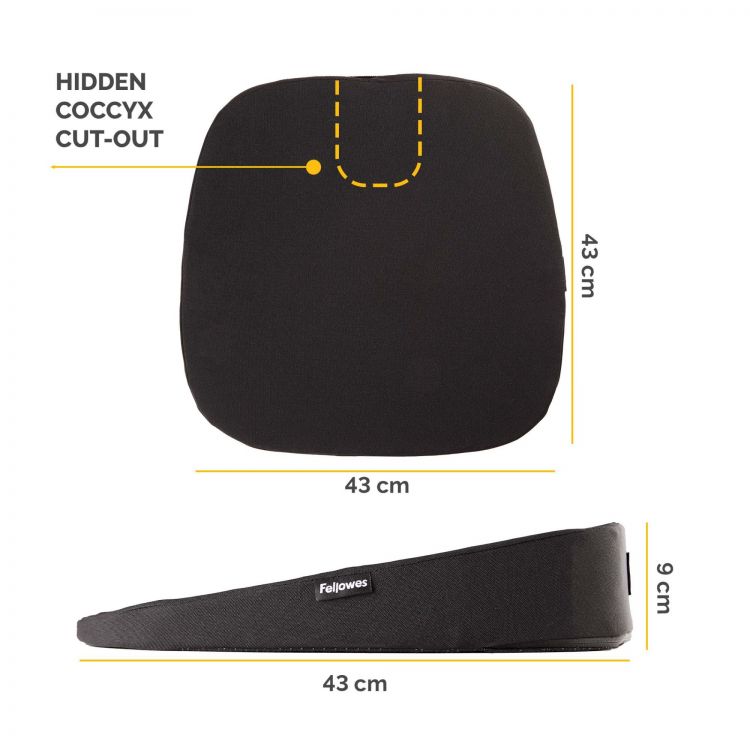 Fellowes Breyta Wedge Seat Cushion with Coccyx Cut Out - Image 2