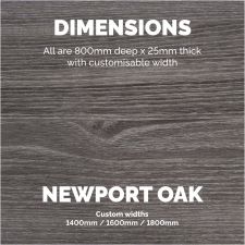 Fellowes Desktop Newport Oak - 1800mm thumbnail 4