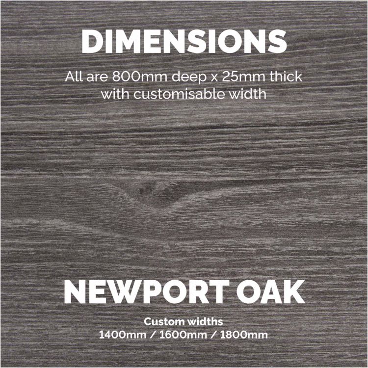 Fellowes Desktop Newport Oak - 1800mm - Image 4