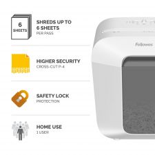 Fellowes Powershred LX25 Cross Cut Shredder White thumbnail 3