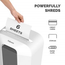 Fellowes Powershred LX25 Cross Cut Shredder White thumbnail 4