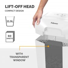 Fellowes Powershred LX25 Cross Cut Shredder White thumbnail 5