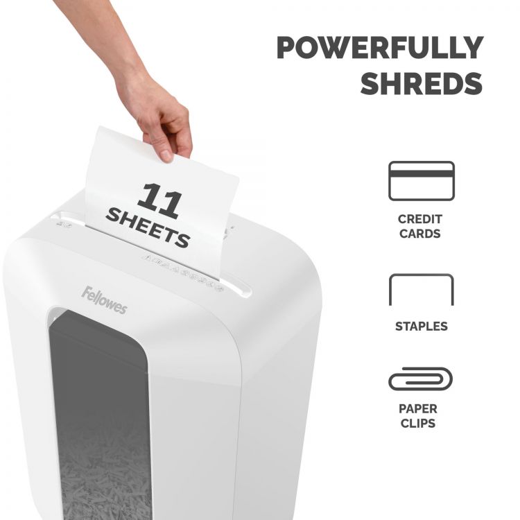 Fellowes Powershred LX70 Cross cut Shredder White - Image 5