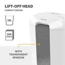 Fellowes Powershred LX70 Cross cut Shredder White thumbnail 4