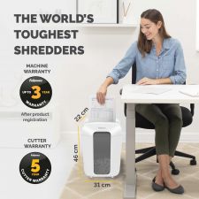 Fellowes Powershred LX70 Cross cut Shredder White thumbnail 7