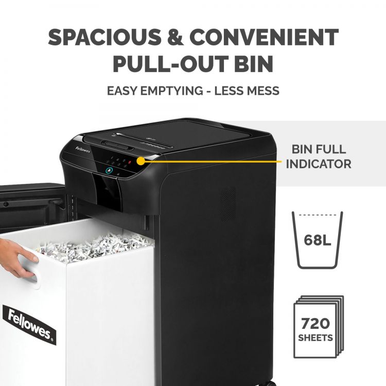 Fellowes AutoMax 450C Autofeed Cross Cut Shredder - Image 5