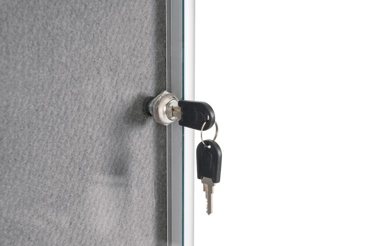 Bi-Office Encore Grey Felt Lockable Board 16 x A4 sheets - Image 9