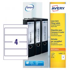 Avery L4761-25 192 x 61mm Filing Labels 25 Sheets - 4 Labels per Sheet