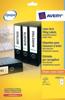 Avery L4761-25 192 x 61mm Filing Labels 25 Sheets - 4 Labels per Sheet thumbnail 3