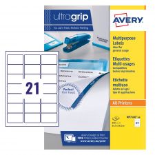 Avery MP7160-40 63.5 x 38.1mm Permanent Multipurpose Labels 40 Sheets - 21 Labels per sheet thumbnail 2