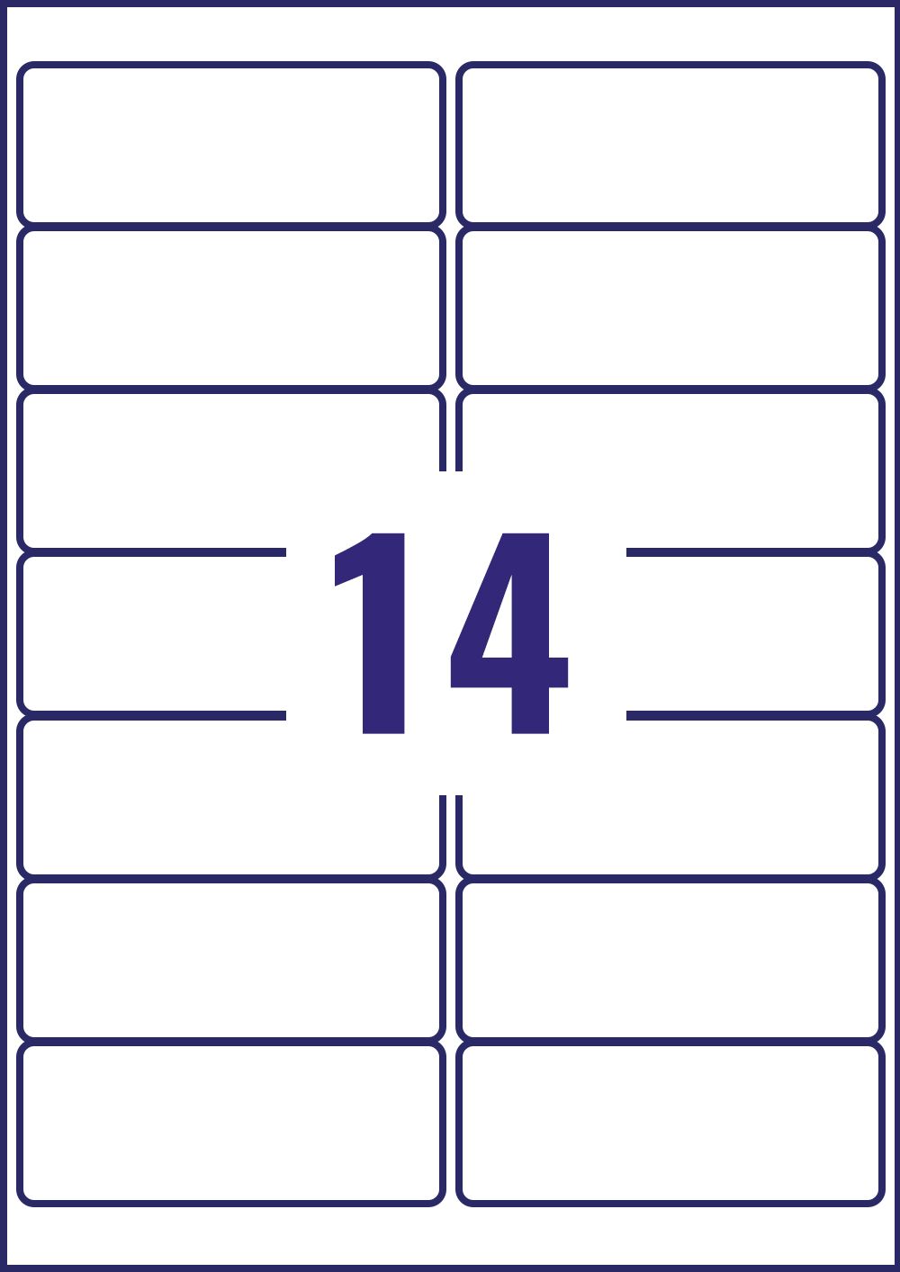 Avery MP7163-40 99.1 x 38.1mm Permanent Multipurpose Labels 40 Sheets - 14 Labels per sheet