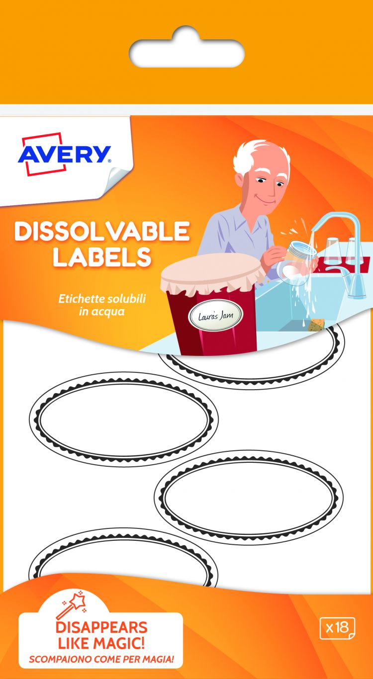 Avery SOLUB18 55 x 29 mm Dissolvable Labels - Image 1