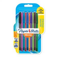 Paper Mate Inkjoy 12 Pack 100ST Ballpoint Pens Pack of 10 Assorted Colours  thumbnail 1