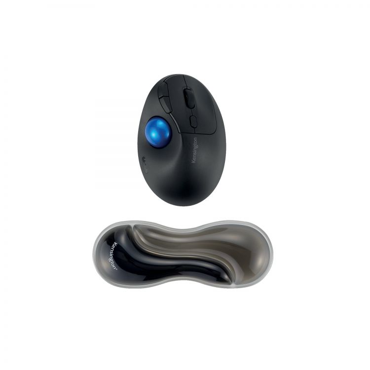 Kensington K62438WW Slim Duo Gel Mouse Trackball Grey Wrist Rest - Image 6