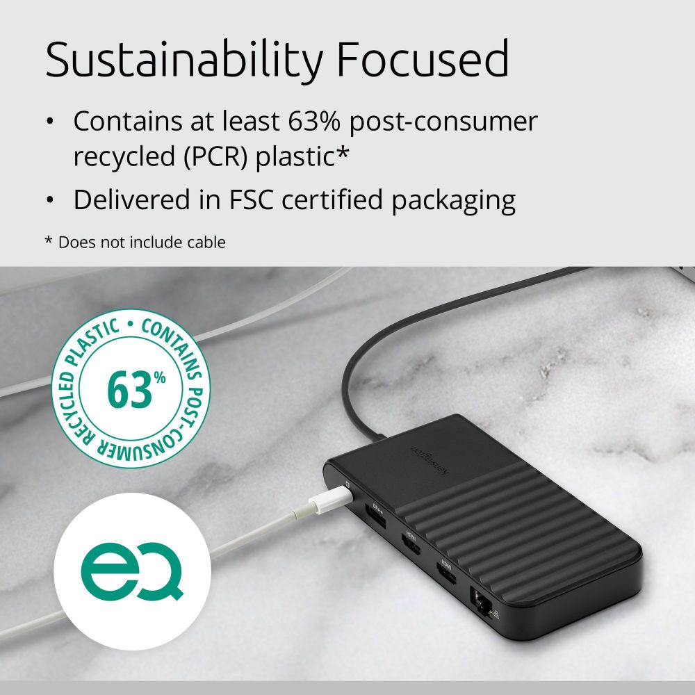 Kensington UH1500P EQ USB-C 5Gbps Triple Video Driverless Mobile Dock