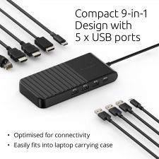 Kensington UH1500P EQ USB-C 5Gbps Triple Video Driverless Mobile Dock thumbnail 2