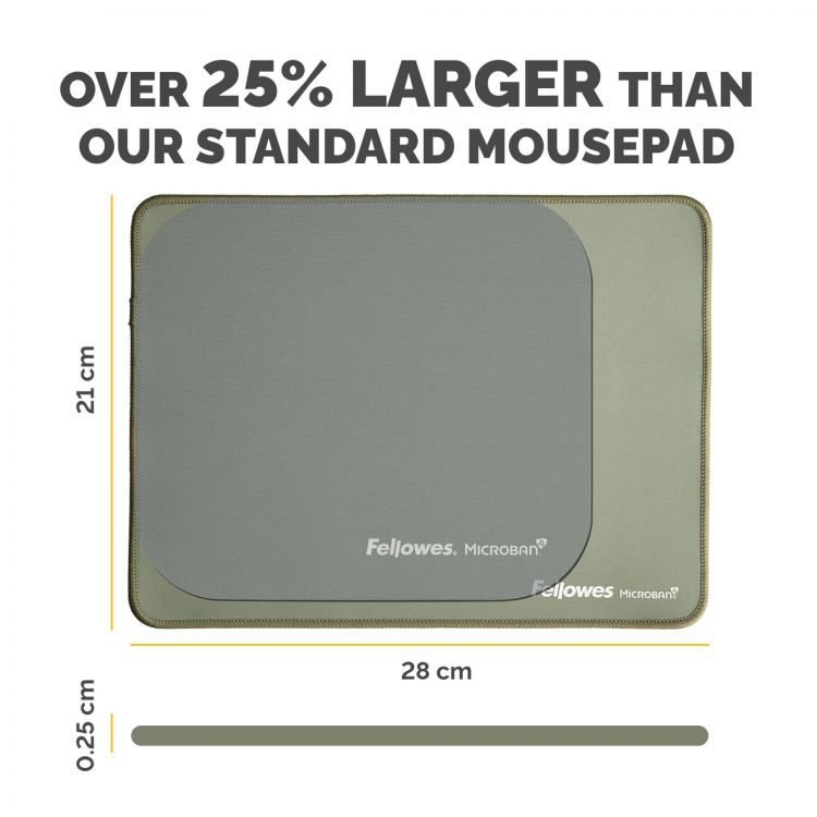 Fellowes Breyta XL Mousepad with Antibacterial Protection Sage - Image 2