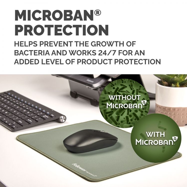 Fellowes Breyta XL Mousepad with Antibacterial Protection Sage - Image 4