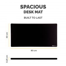 Fellowes Breyta Desk Mat with Antibacterial Protection Black thumbnail 2