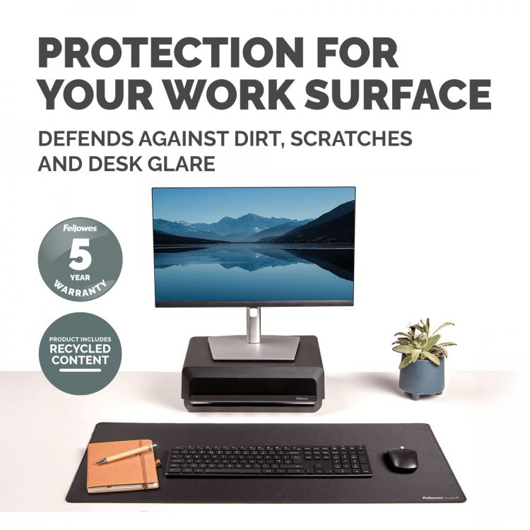 Fellowes Breyta Desk Mat with Antibacterial Protection Black - Image 3