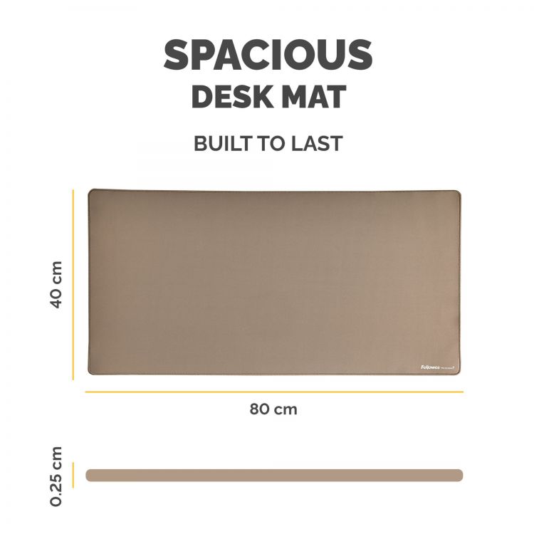Fellowes Breyta Desk Mat with Antibacterial Protection Sand - Image 2