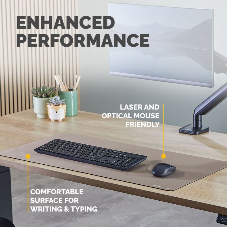 Fellowes Breyta Desk Mat with Antibacterial Protection Sand - Image 4