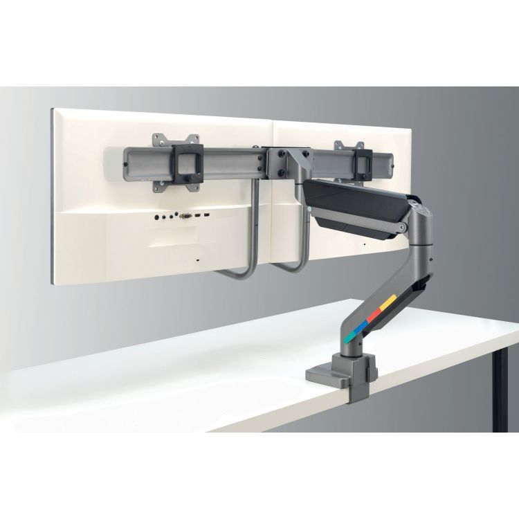 Kensington K58272WW SmartFit Dual Monitor Arm with Crossbar and Handle - Image 11