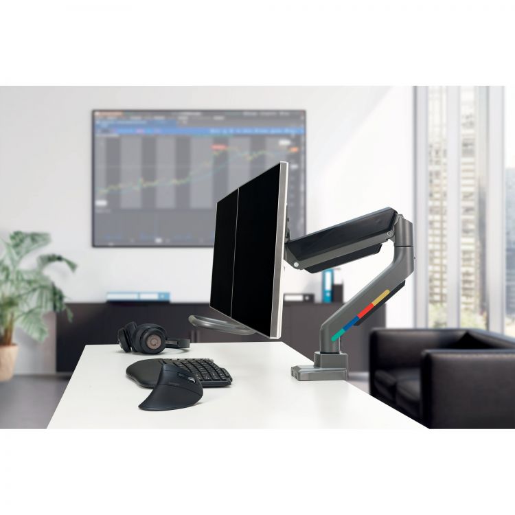 Kensington K58272WW SmartFit Dual Monitor Arm with Crossbar and Handle - Image 9