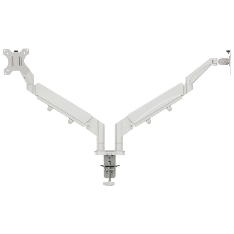 Leitz Ergo Space Saving Dual Monitor Arm Light Grey