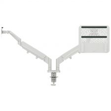 Leitz Ergo Space-Saving Dual Monitor and Laptop Arm Light Grey thumbnail 1
