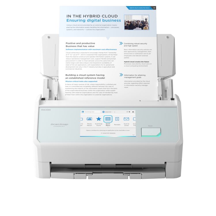 RICOH ScanSnap iX2500 A4 Wireless Desktop Scanner White - Image 4