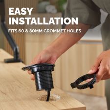 Fellowes Power Spot with 1 x Power Socket & 1 USB C Black thumbnail 4