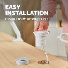 Fellowes Power Spot with 1 x Power Socket & 1 USB C White thumbnail 4