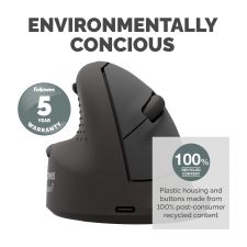 Fellowes Vertical Mouse Breyta Plus+ Vertical Mouse Left Handed Medium thumbnail 4