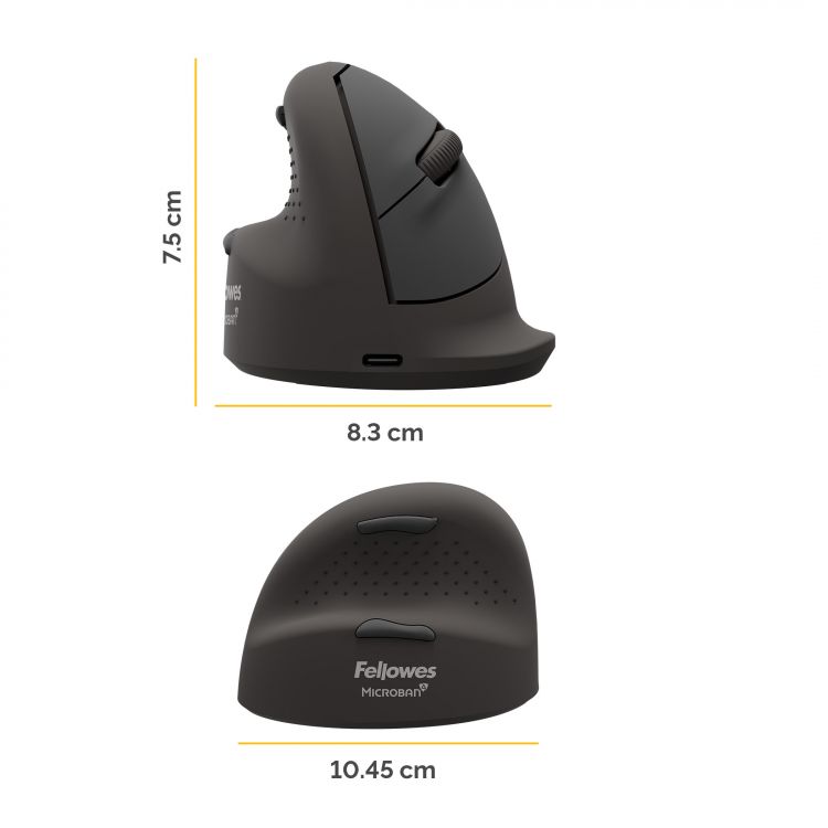 Fellowes Vertical Mouse Breyta Plus+ Vertical Mouse Left Handed Medium - Image 2
