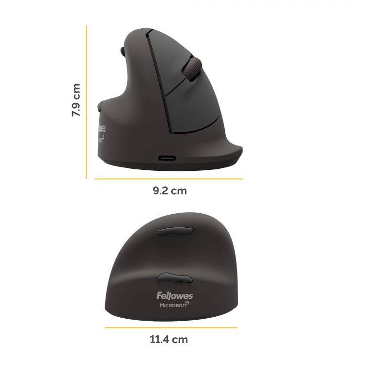 Fellowes Vertical Mouse Breyta Plus+ Vertical Mouse Left Handed Large - Image 3