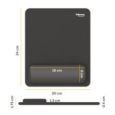 Fellowes Breyta Mousepad Standard Wrist Rest Black thumbnail 3