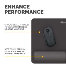 Fellowes Breyta Mousepad Standard Wrist Rest Black thumbnail 6