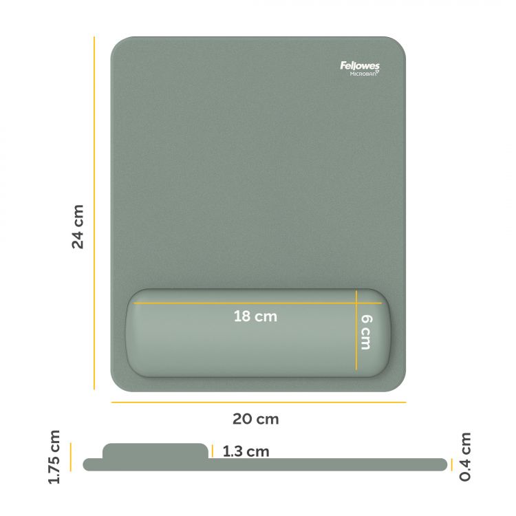 Fellowes Breyta Mousepad Standard Wrist Rest Sage - Image 6