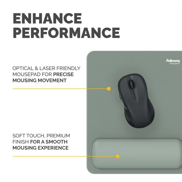 Fellowes Breyta Mousepad Standard Wrist Rest Sage - Image 4