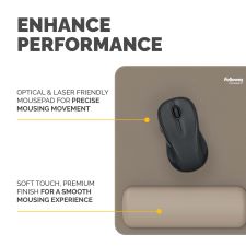 Fellowes Breyta Mousepad Standard Wrist Rest Sand thumbnail 2