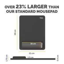 Fellowes Breyta XL Mousepad Wrist Rest Black thumbnail 4