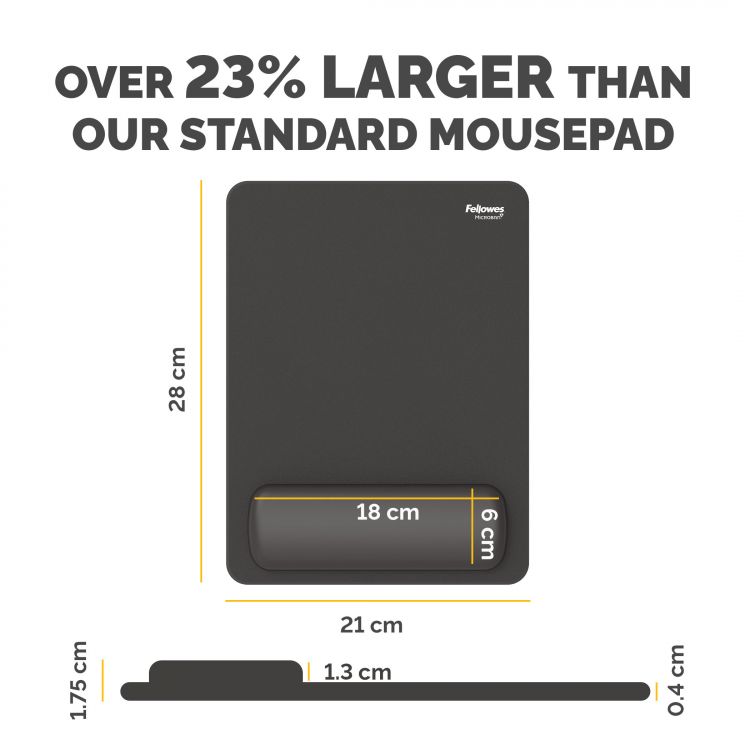 Fellowes Breyta XL Mousepad Wrist Rest Black - Image 4