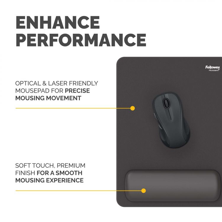 Fellowes Breyta XL Mousepad Wrist Rest Black - Image 5