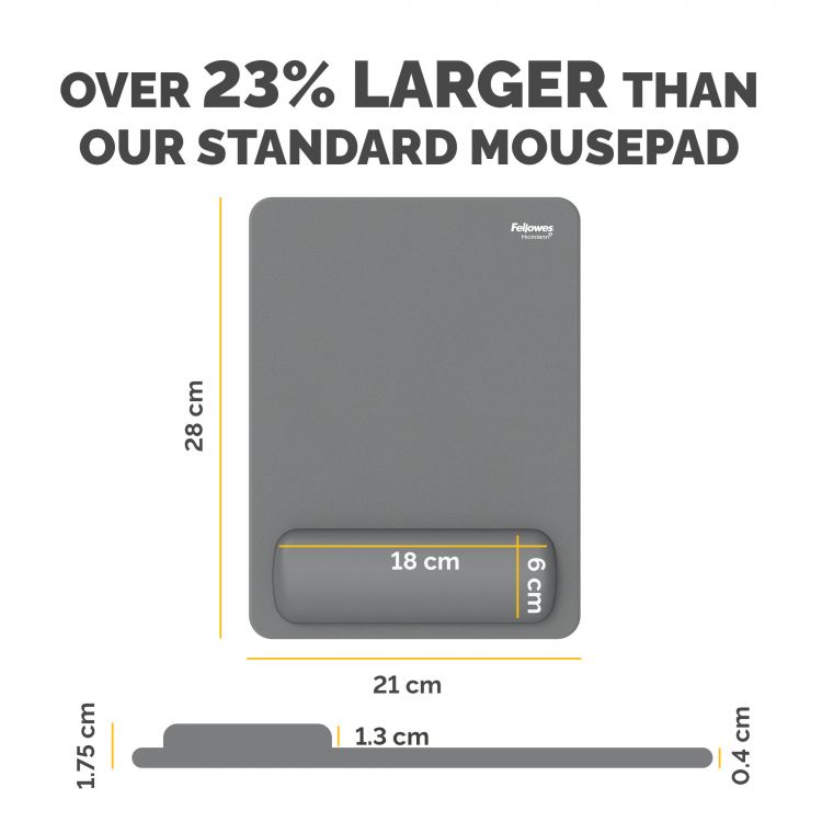 Fellowes Breyta XL Mousepad Wrist Rest Grey - Image 6