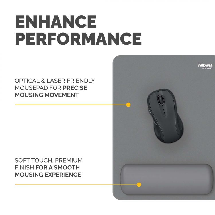 Fellowes Breyta XL Mousepad Wrist Rest Grey - Image 5